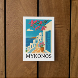Klassiek Mykonos Griekenland Reizen - Kleurrijke K Briefkaart
