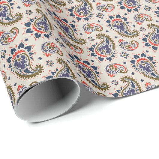 Klassiek naadloos paisley patroon ontwerp. cadeaupapier (Rol Hoek)