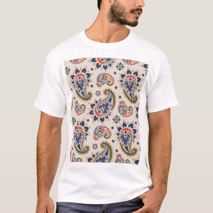 Klassiek naadloos paisley patroon ontwerp. t-shirt