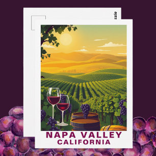 Klassiek Napa Valley, wijnreizen in Californië Briefkaart