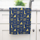 Klassiek Nautical Gold Blue Theedoek