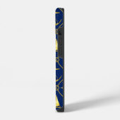 Klassiek Nautical Goud Blauw iPhone Hoesje (Linkerkant)