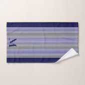 Klassiek Nautilus Navy Blauwe Luxe Bad Handdoek (Handdoek)