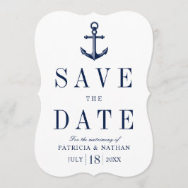 Klassiek nautisch anker Sla de datum op Save The Date