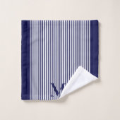 Klassiek nautisch navyblauw luxe bad handdoek (Wasdoekje)