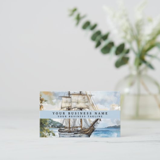 Klassiek nautisch Visitekaartje | Maritime Pro (Staand voorkant)