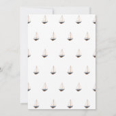 Klassiek nautisch zeilboot Baby shower Kaart (Achterkant)