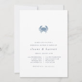 Klassiek Nautische krab repetitie diner Kaart (Voorkant)