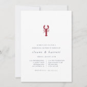 Klassiek Nautische kreeft repetitie diner Kaart (Voorkant)