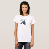 Klassiek Navy Abstracte Adelaar Kunstontwerp T-shirt (Voorkant volledig)