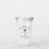 Klassiek Navy Bachelorette Party Acryl Drinkbeker (Voorkant)