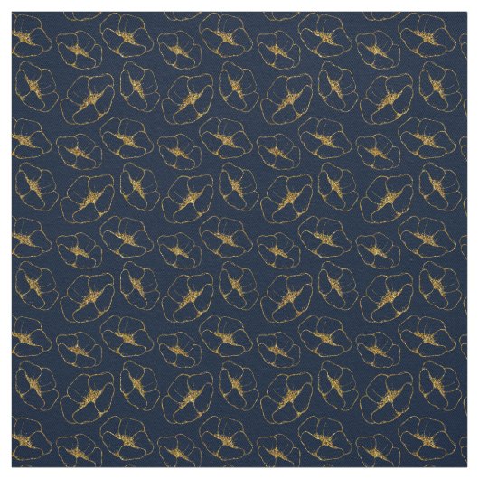 Klassiek Navy Blauw en Goud Stof Naadloos Patroon (Swatch)