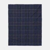 Klassiek Navy Blauw Geruit Kerstmis Fleece Deken (Voorkant)
