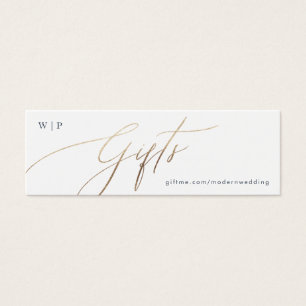 Klassiek Navy Blauw Witte Elegante Witte Gouden Ca Mini Visitekaartjes