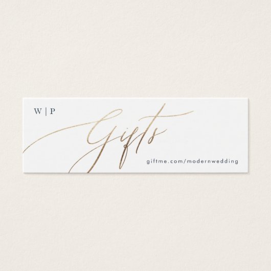 Klassiek Navy Blauw Witte Elegante Witte Gouden Ca Mini Visitekaartjes (Voorkant)