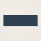 Klassiek Navy Blauw Witte Elegante Witte Gouden Ca Mini Visitekaartjes (Achterkant)