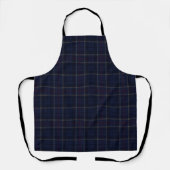 Klassiek Navy Blauwe Geruite Kerst Schort (Voorkant)