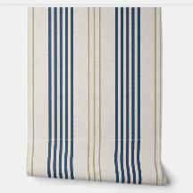 Klassiek Navy Blauwe Ticking Streep Patroon