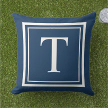 Klassiek Navy Wit Vierkant Frame Monogram