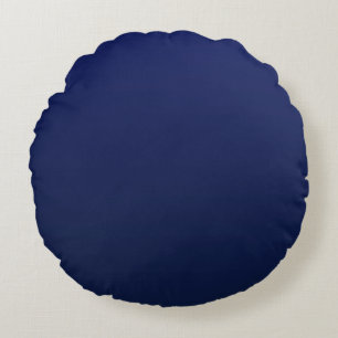 Klassiek Navyblauw Licht naar Donker Rond Kussen