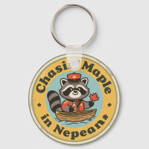 Klassiek Nepean Ontario Wasbeer Cadeau Sleutelhanger
