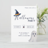 Klassiek Neutraal Halloween Party Kaart (Staand voorkant)