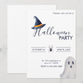 Klassiek Neutraal Halloween Party Kaart (Voorkant / Achterkant)