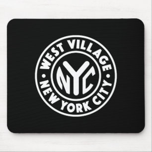 Klassiek New York City Circle West Village Wit Muismat