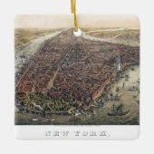 Klassiek New York City, Manhattan, Brooklyn Bridge Keramisch Ornament (Voorkant)