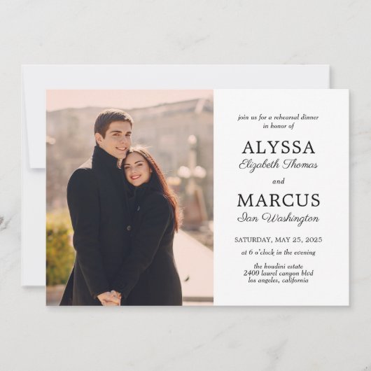 Klassiek nodigt het Verloving van de Huwelijksrepe Kaart (Voorkant)