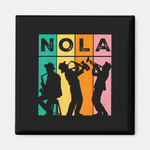 Klassiek Nola New Orleans Mardi Gras Muziek Carnav Magneet