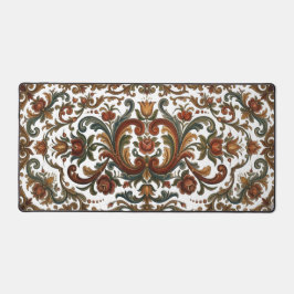 Klassiek Noors Rosemaling Bloempatroon - Klant Bureaumat