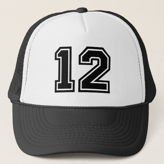 Klassiek Nummer 12 Trucker Pet (Voorkant)