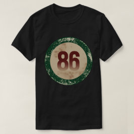 Klassiek Nummer 86 met Afgewerkte Uiterlijk T-shirt
