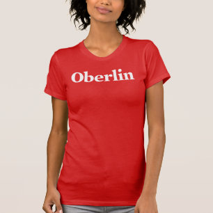 Klassiek Oberlin Dames Rood T-shirt (op maat gemaa
