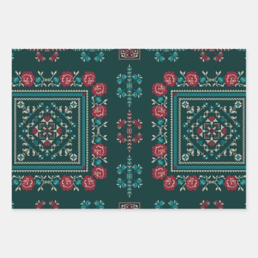  Klassiek Oekraïnse ondertitelingspatroon Inpakpapier Vel (Voorkant 3)