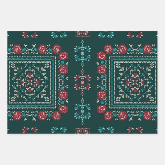  Klassiek Oekraïnse ondertitelingspatroon Inpakpapier Vel (Voorkant 2)