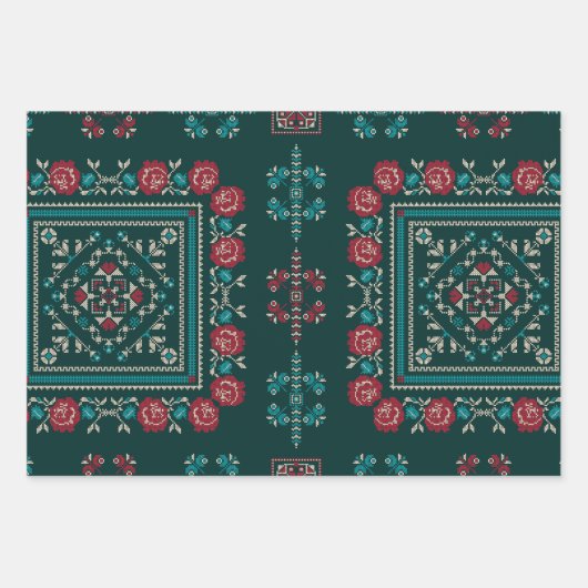  Klassiek Oekraïnse ondertitelingspatroon Inpakpapier Vel (Voorkant)