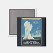 Klassiek Old Faithful in Yellowstone National Park Magneet (Voorkant / Achterkant)