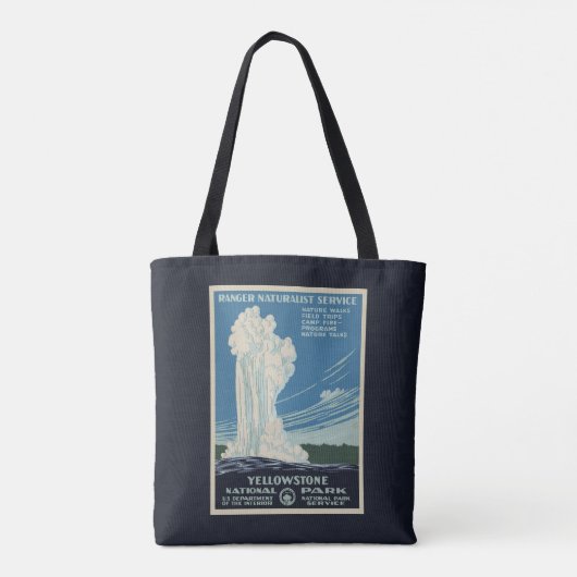 Klassiek Old Faithful in Yellowstone National Park Tote Bag (Achterkant)