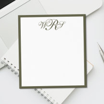 Klassiek Olijfgroen Monogram