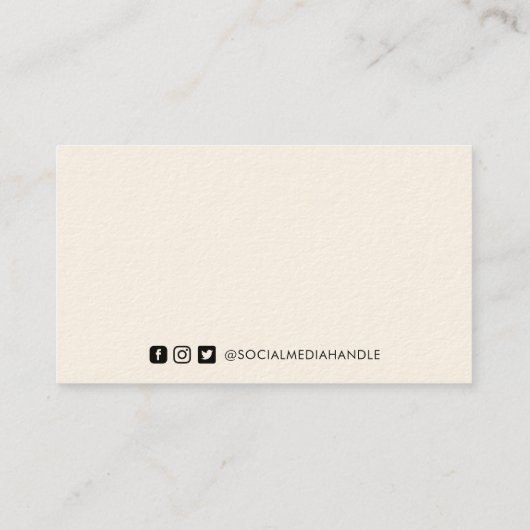 Klassiek olive esthetisch Visitekaartje (Achterkant)