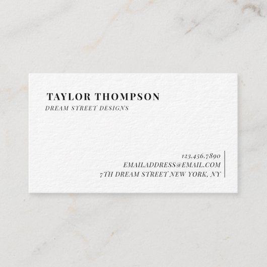 Klassiek olive esthetisch Visitekaartje (Voorkant)