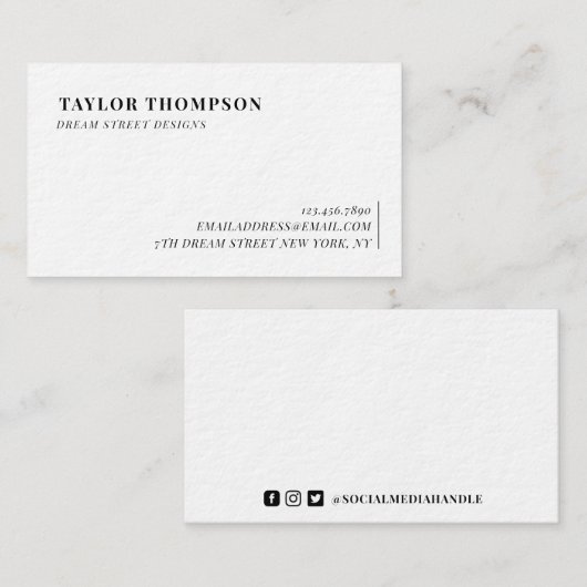 Klassiek olive esthetisch Visitekaartje (Voorkant / Achterkant)