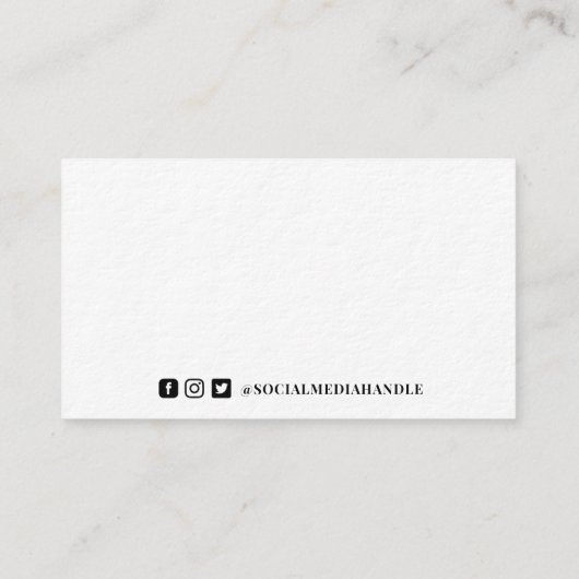 Klassiek olive esthetisch Visitekaartje (Achterkant)