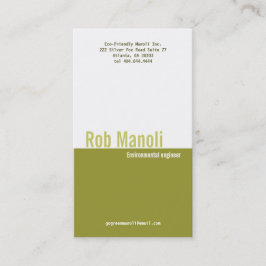 Klassiek olive Green Divider Visitekaartje