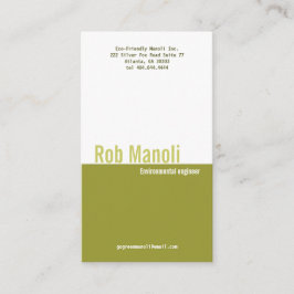 Klassiek olive Green Divider Visitekaartje