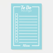 Klassiek om lijstbakken met naam te doen post-it® notes (Voorkant)