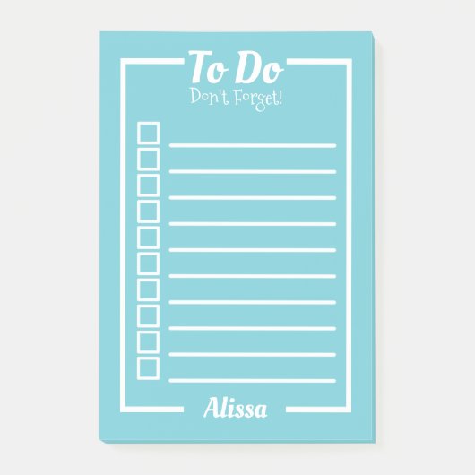 Klassiek om lijstbakken met naam te doen post-it® notes (Voorkant)