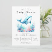 Klassiek online walvis Baby shower Kaart (Staand voorkant)